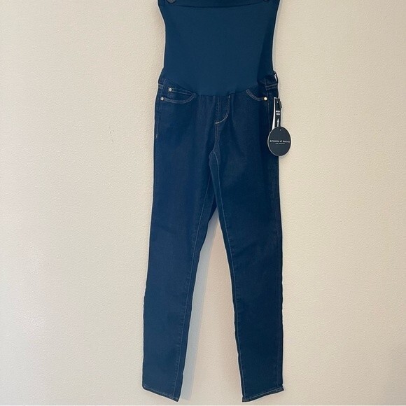 ARTICLES OF SOCIETY SECRET FIT HEATHER FULL PANEL SKINNY MATERNITY JEANS 26 NEW - Picture 5 of 11